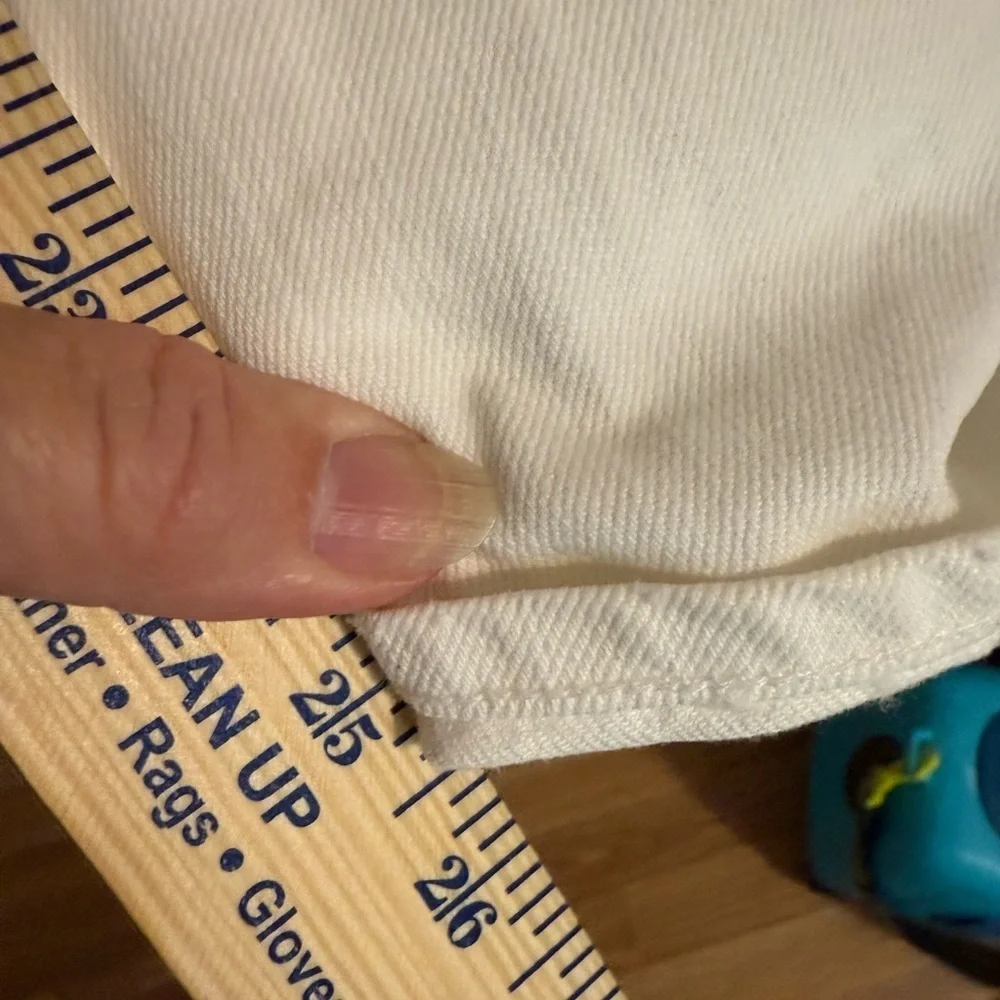 J. Crew White Ankle Distressed Jeans Sz 30, Inseam 25 inches, 100% Cotton‎